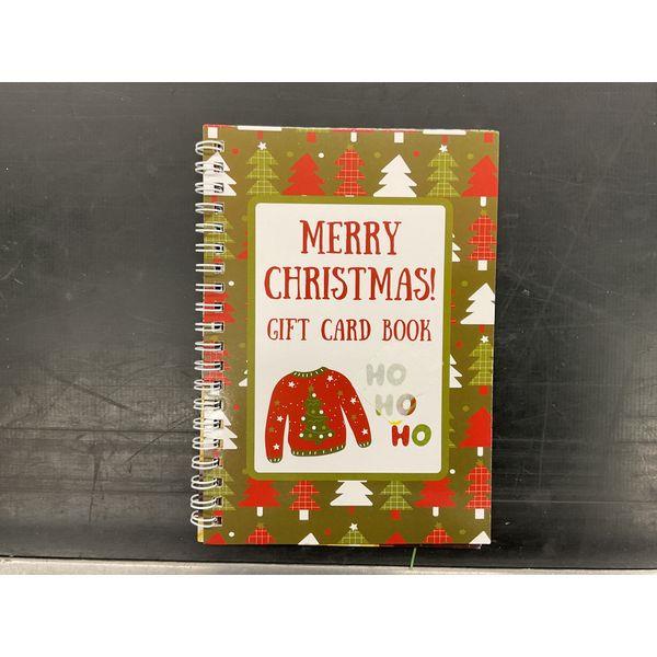 Gift Card Book - Merry Christmas, Holiday Theme, Card Organizer
