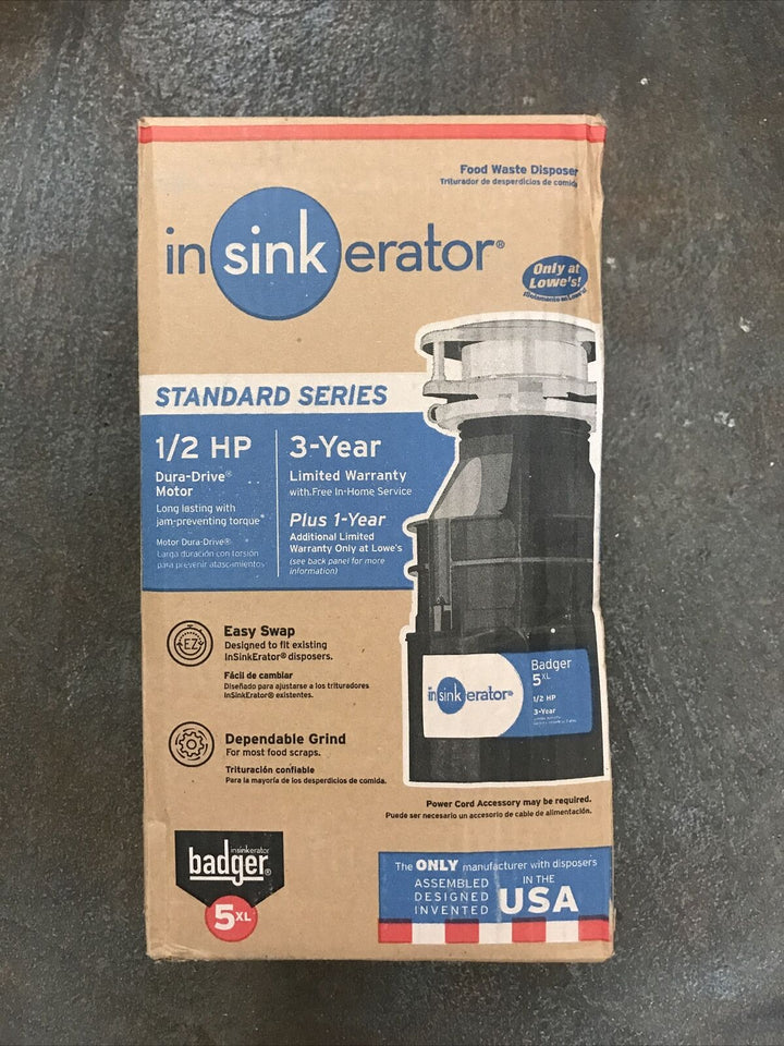 InSinkErator Standard Series Badger 5XL Garbage Disposal - 1|2 Horse Power