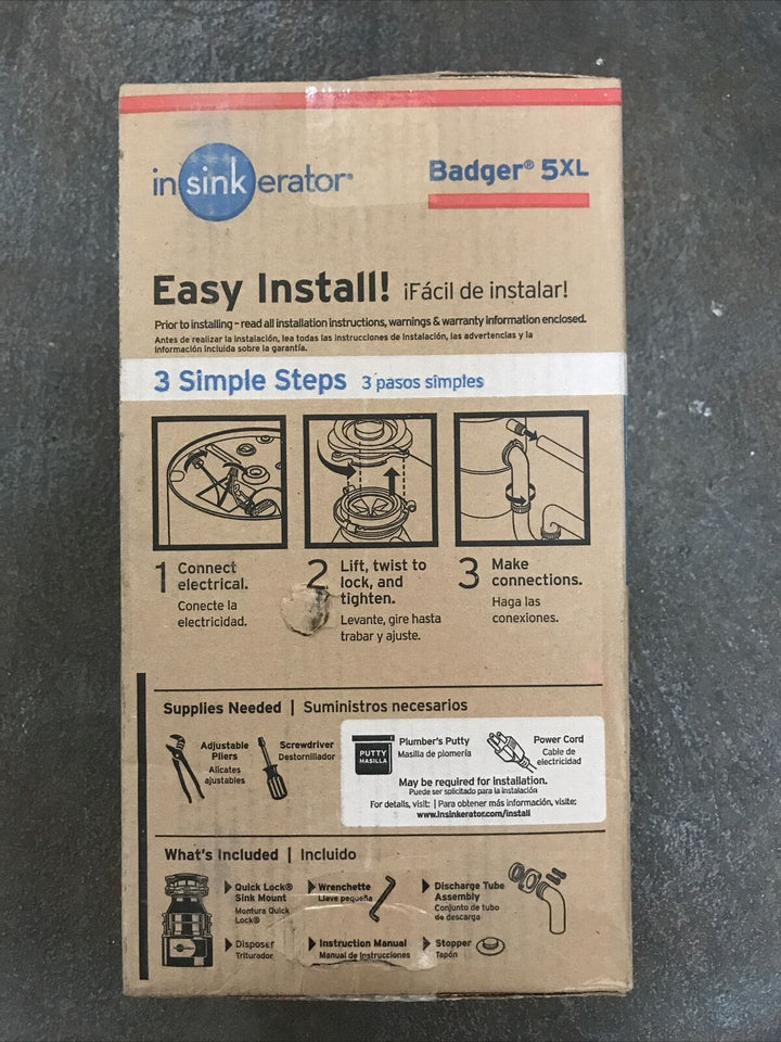 InSinkErator Standard Series Badger 5XL Garbage Disposal - 1|2 Horse Power