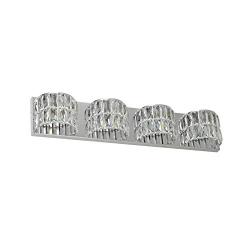 allen + roth Willow 4-Light Chrome Modern/Contemporary Vanity Light Retail $99.86