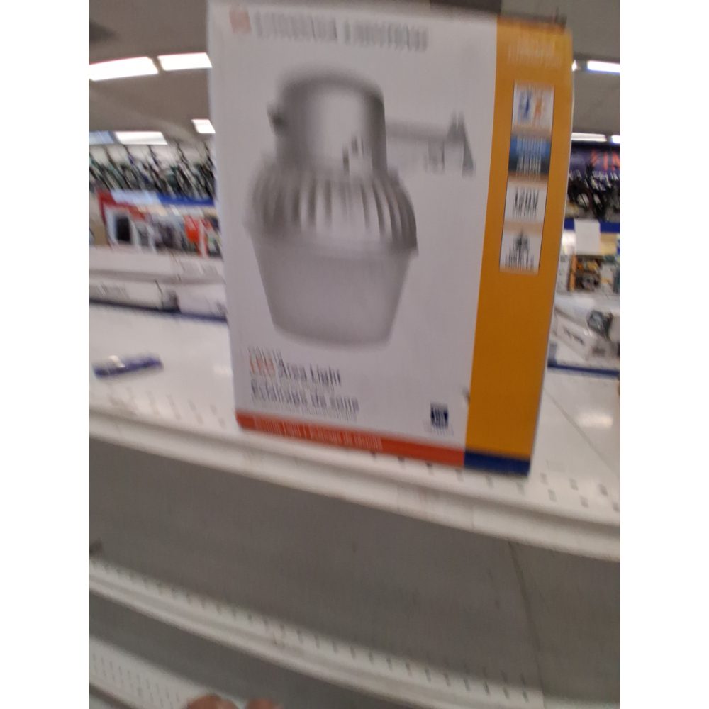 Lithonia Lighting LED Outdoor Flood Light Fixture, Exterior Dusk to Dawn Security Light with Photocell Sensor, Pole or Wall Mount, 3500 Lumens, 5000K Daylight, Gray (OALS10)