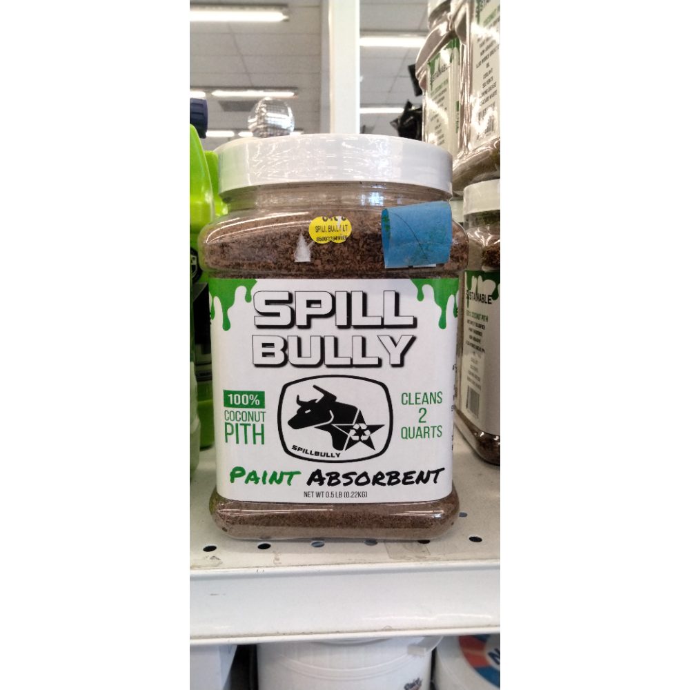 Spill Bully All Natural Coconut Pith Paint Absorbent - Pour  Mix & Sweep - Cleans up to 2 Quarts of Paint