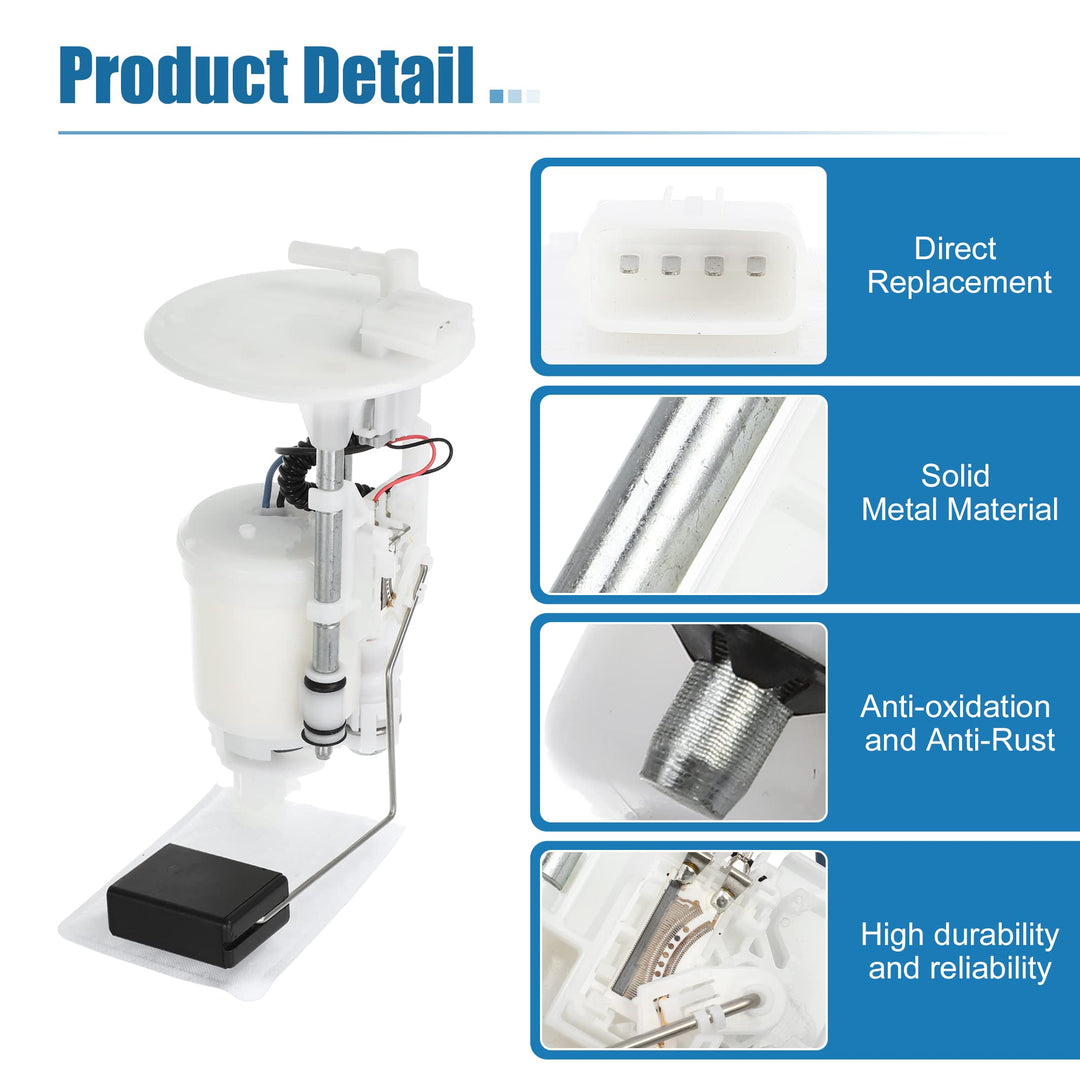 X AUTOHAUX Electric Fuel Pump Replacement Metal Plastic 3B4-13907-10-00 for Yamaha ATV GRIZZLY 550 700 EPS 4WD 2009 White