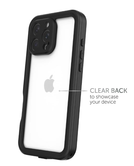 Body Glove Tidal Waterproof Phone Case for iPhone 16 Pro Max - Black/Clear Retail $22.88