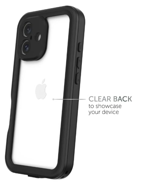 Body Glove Tidal Waterproof Phone Case for iPhone 16 - Black/Clear Retail $22.88