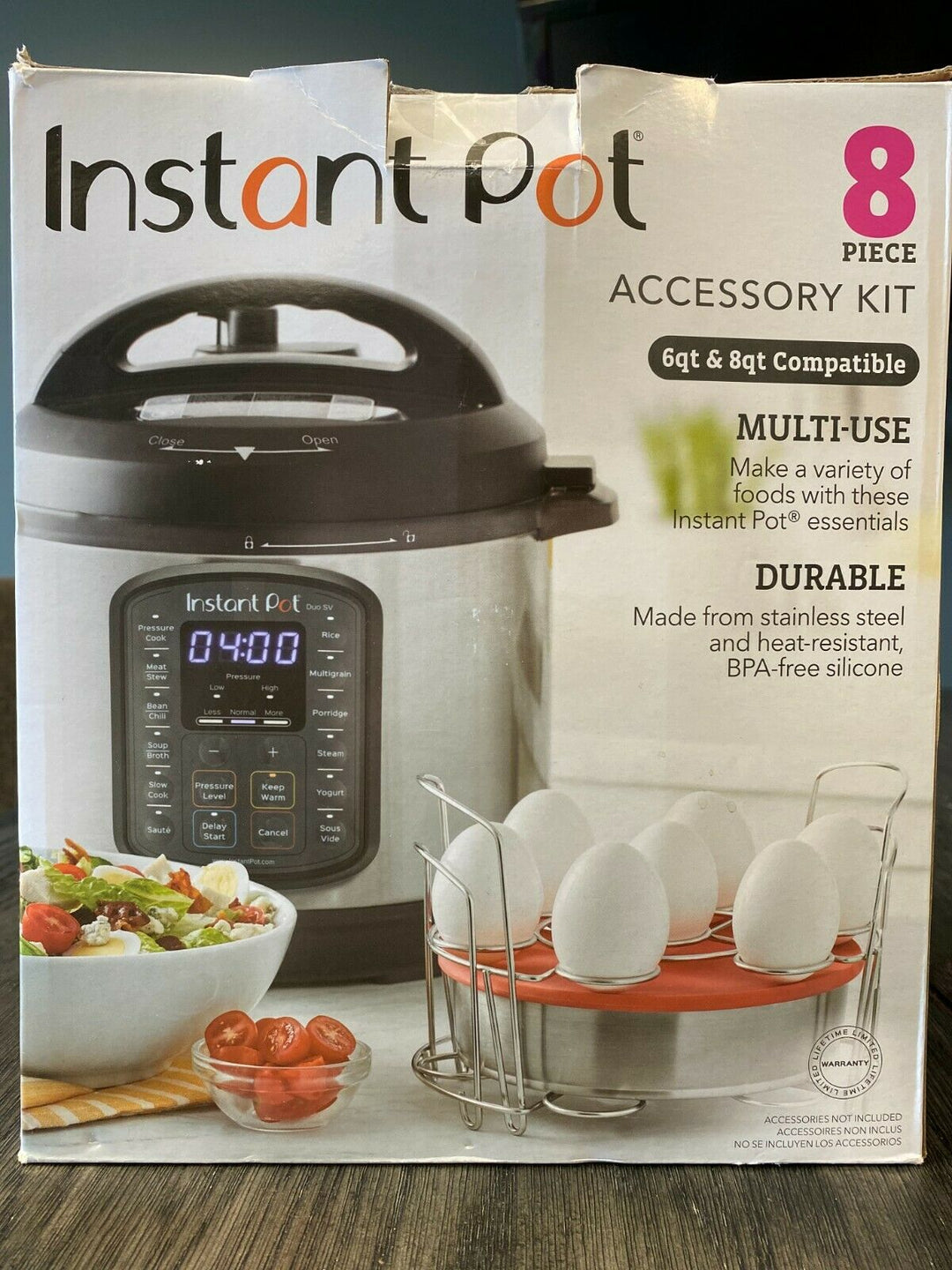 Instant Pot 8 Piece Accessory Kit ONLY (6qt & 8qt Compatible)