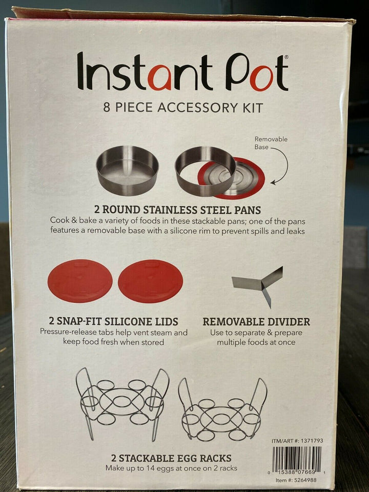 Instant Pot 8 Piece Accessory Kit ONLY (6qt & 8qt Compatible)
