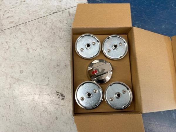 Generic Range Stove Knob Set - Silver Finish, 5 Pieces Retail $25.00