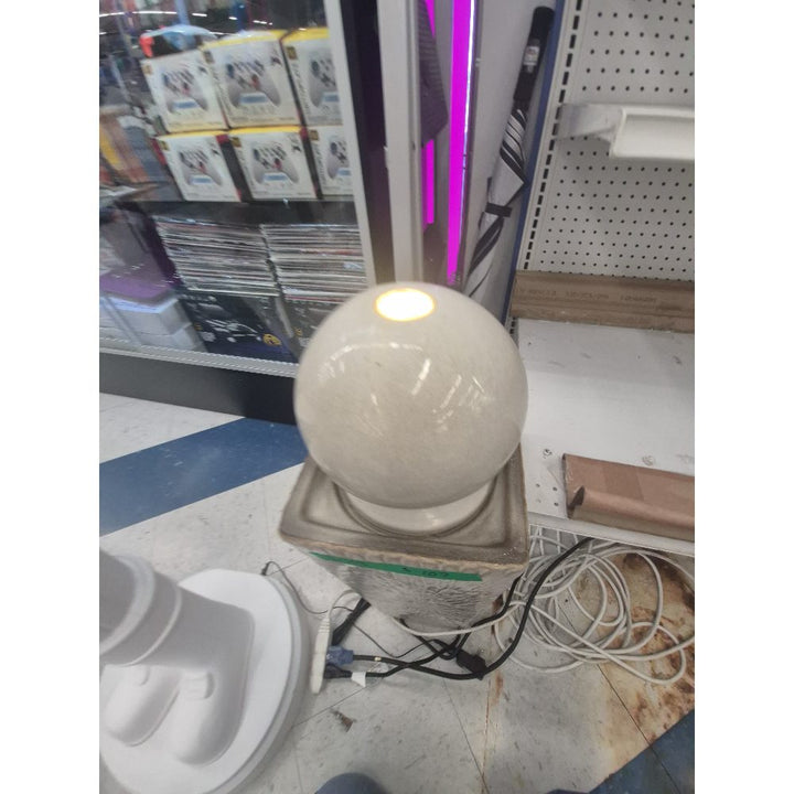 Unknown Brand Sphere Lamp, Textured Base, Beige