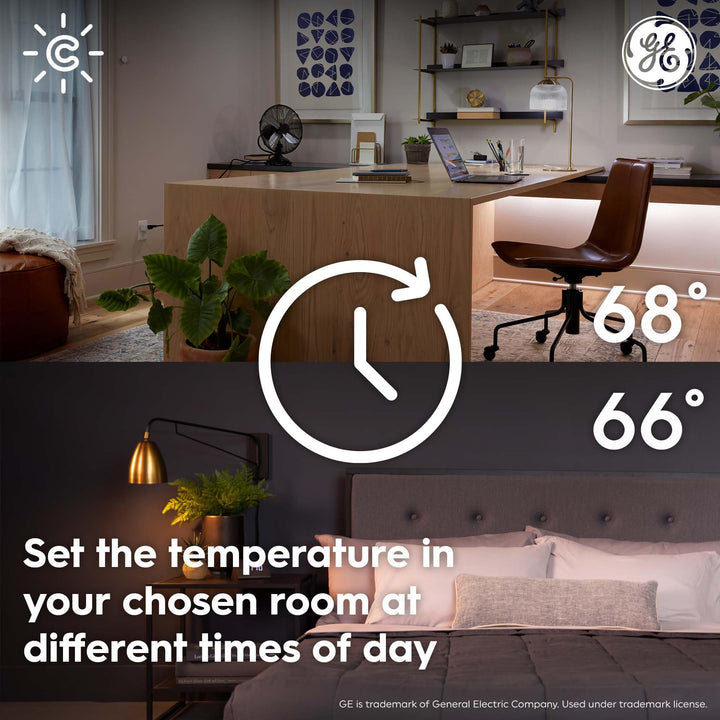 GE Cync Smart Temperature Sensor, Works with Cync Smart Thermostat (Required and Sold Separately) to Reduce Hot and Cold Spots, Easy Mounting and DIY Installation, White