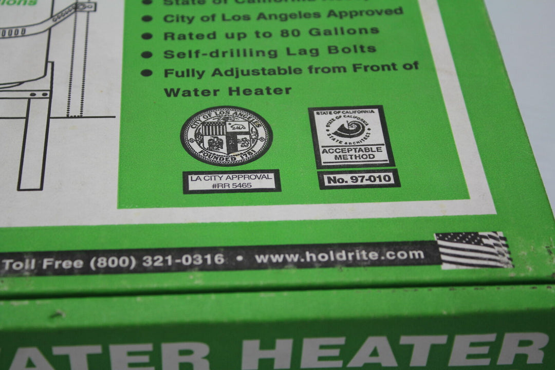 Holdrite QuickStrap QS-50 Galvanized Water Heater Strap Supports up to 80Gal New