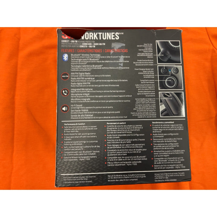 3M WorkTunes Connect + AM/FM Hearing Protector with Bluetooth Technology, Ear protection for Mowing, Snowblowing, Construction, Work Shops