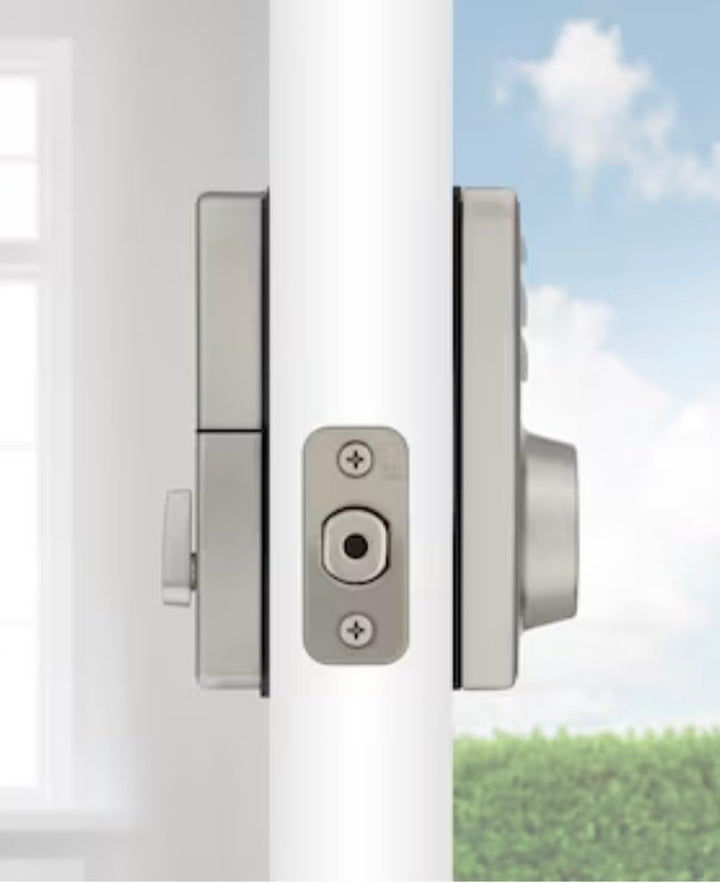 Reliablit Satin Nickel Electronic Deadbolt with Keypad & Passage Door Handle