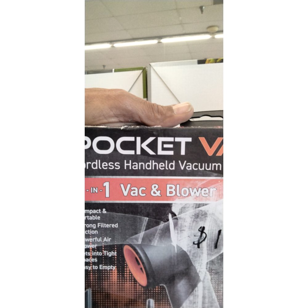 Pocket Vac Handheld Vacuum Compact Wireless Vacuum Cleaner, Lightweight Hand Held Vacuuming for Home Kitchen Car Corner Upholstery Pet Hair Dust Crumbs Cleaning