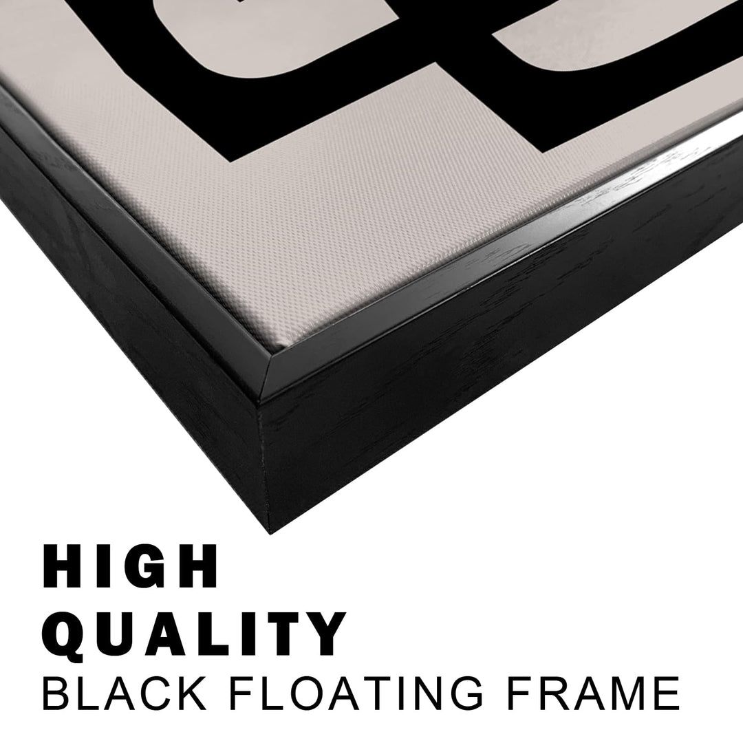 Black Beige Abstract Rings Wall Art Bathroom Wall Decor Painting Modern Abstract Canvas Picture Artwork Restroom Decoration Framed Print for Living Room Bedroom Office