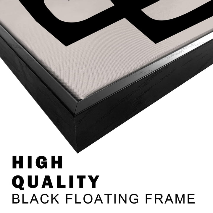 Black Beige Abstract Rings Wall Art Bathroom Wall Decor Painting Modern Abstract Canvas Picture Artwork Restroom Decoration Framed Print for Living Room Bedroom Office