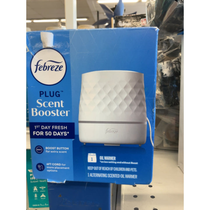 Febreze Plug Scent Booster Continuous Scent Device Oil Diffuser, Compatible with Febreze Air Freshener Plug in Refills