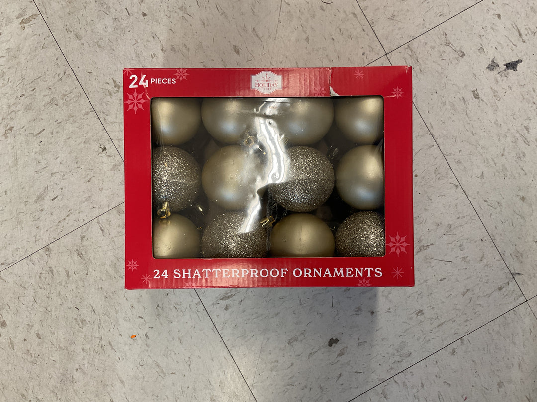 Shatterproof Ornaments 24 Pieces