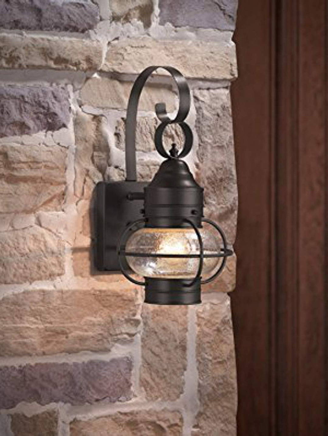 Portfolio Trevett 14-in H Matte Black Outdoor Wall Light