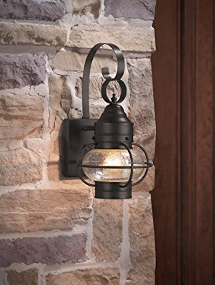 Portfolio Trevett 14-in H Matte Black Outdoor Wall Light