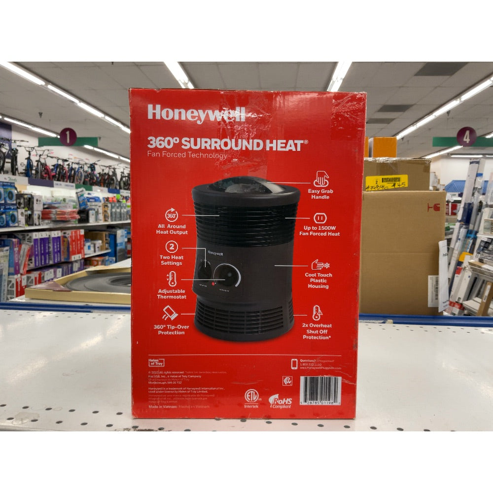 Honeywell 360Ã‚Â° Surround Heat Heater - Fan Forced Technology, 2 Heat Settings, Adjustable Thermostat