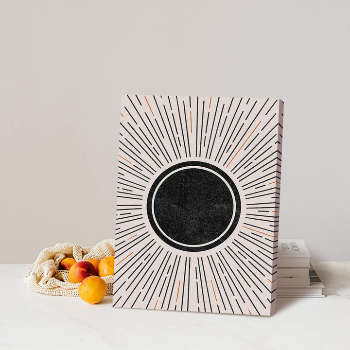 Abstract Sun Desert Cactus Sunburst Sun Rays Ocean Canvas Wall Art Prints Boho Themed Art Decor for Office Home Bedroom Living Room Girl Room,Boho Lovers Gifts,11Ã¢â‚¬Âx14Ã¢â‚¬ÂInch Set Of 3 Paintings Art Decor