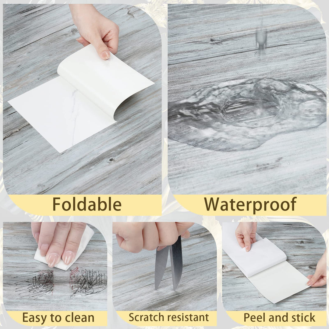 STICKEEP Peel and Stick Bathroom Floor Tiles 16 PCS Vinyl Tiles Peel and Stick Floor Tile Waterproof Laminate Flooring Sticky Tiles for Floor Vinyl Plank Temporary Flooring for Renters Bedroom Kitchen