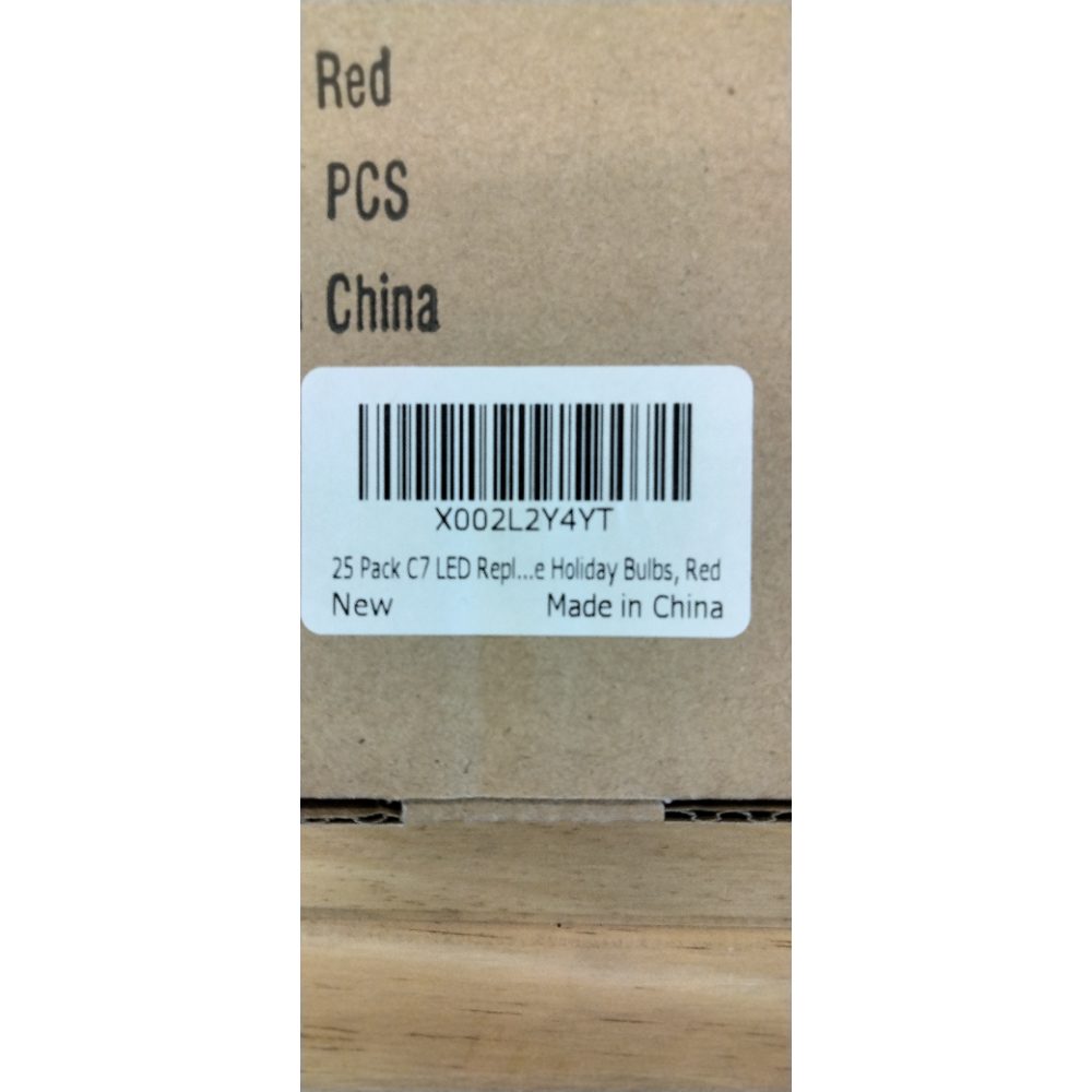 25 Pack C7 Led Replacement Christmas Light Bulb, Shatterproof C7 Led Bulbs for Christmas String Lights, E12 Candelabra Base, Commercial Grade Dimmable Holiday Bulbs, Red