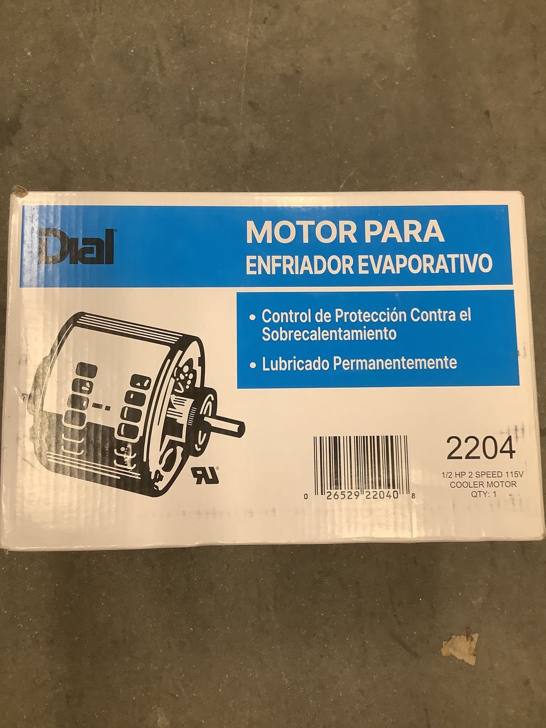 DIAL 1/2-HP 2-SPD COOLER MTR 115V