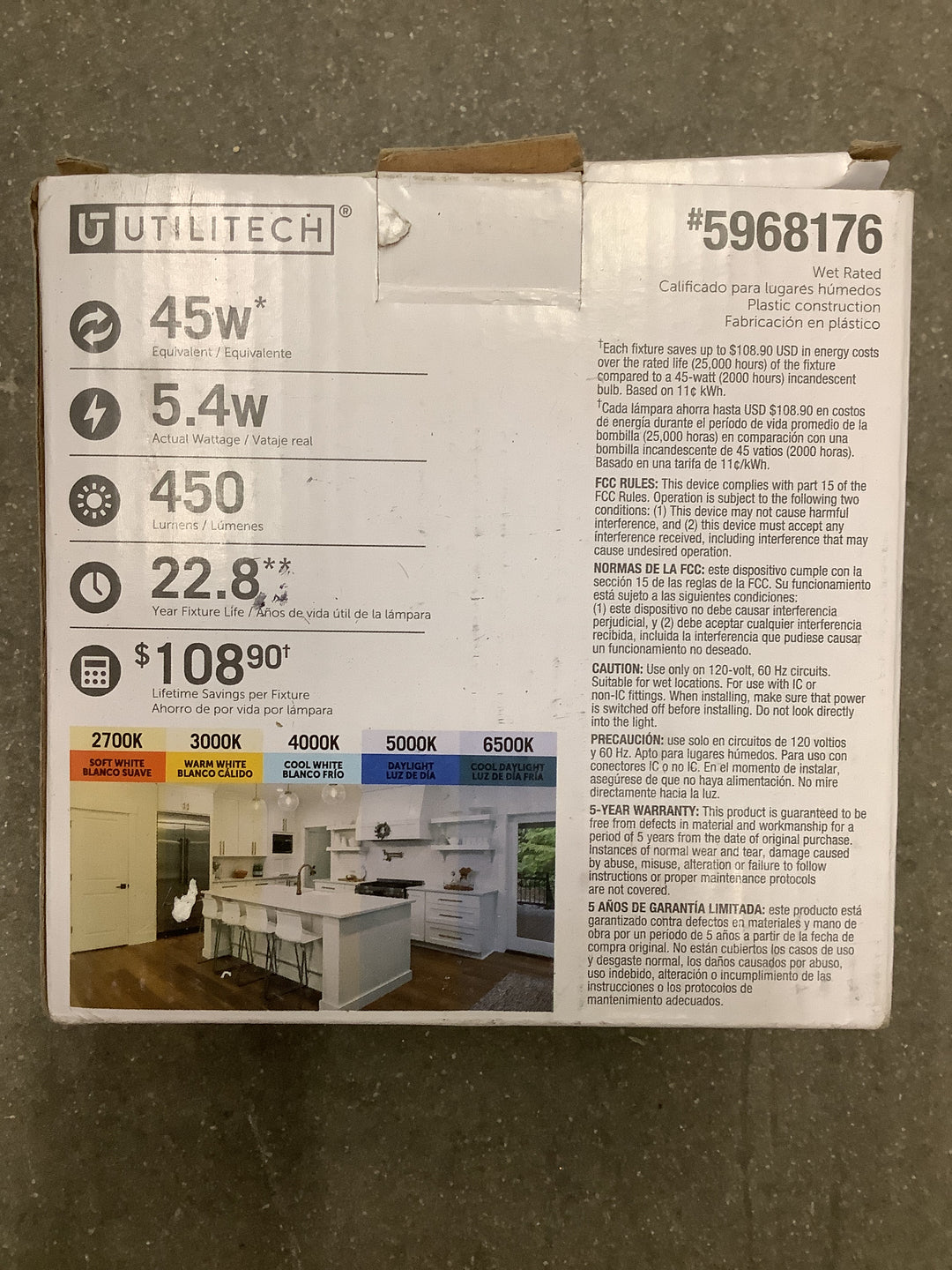 UTILITECH 4IN 10.16 cm led