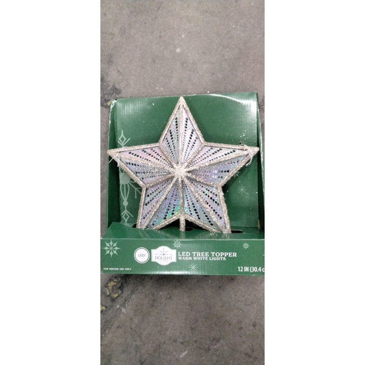 Holiday Time LED Tree Topper, Warm White Lights, 12 inch Retail $15.00