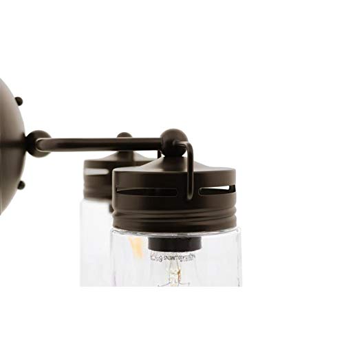 Allen + Roth Vallymede 14.3-Inches 2 -Light Antique Bronze Farmhouse Vanity Light Bar