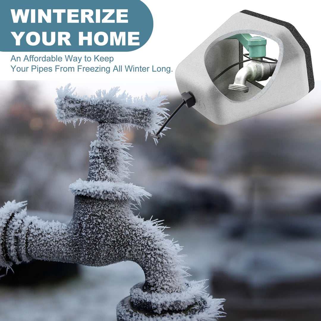 Outdoor Faucet Covers for Winter Freeze Protection, Foam Spigot Covers Winter Insulated for Outside,Hose Bib Cover for Winter (4 Pack)