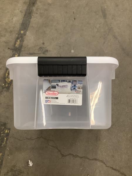 STERILITE 19848006 Ultra Storage Tote with Titanium latches, 18 Quart Retail $15.83