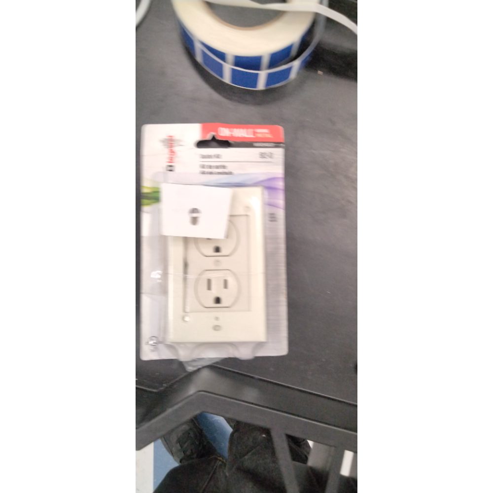 WIREMOLD COMPANY, Ivory B2D Outlet Box Duplex Switch, 1-Pack, 1 Pack