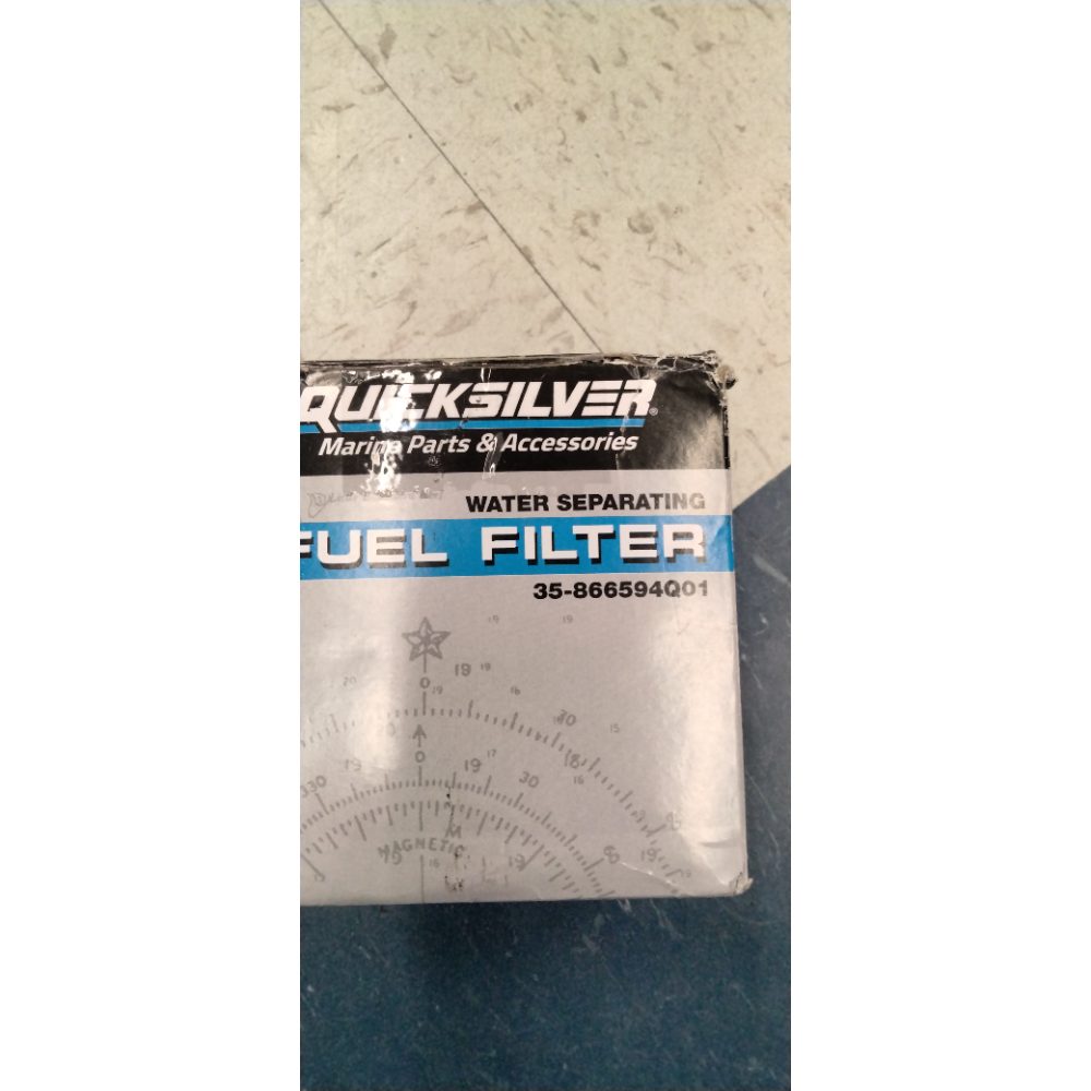 Quicksilver 866594Q01 Water Separating Fuel Filter for Select MerCruiser Vazer and 3.0L MPI EC Engines