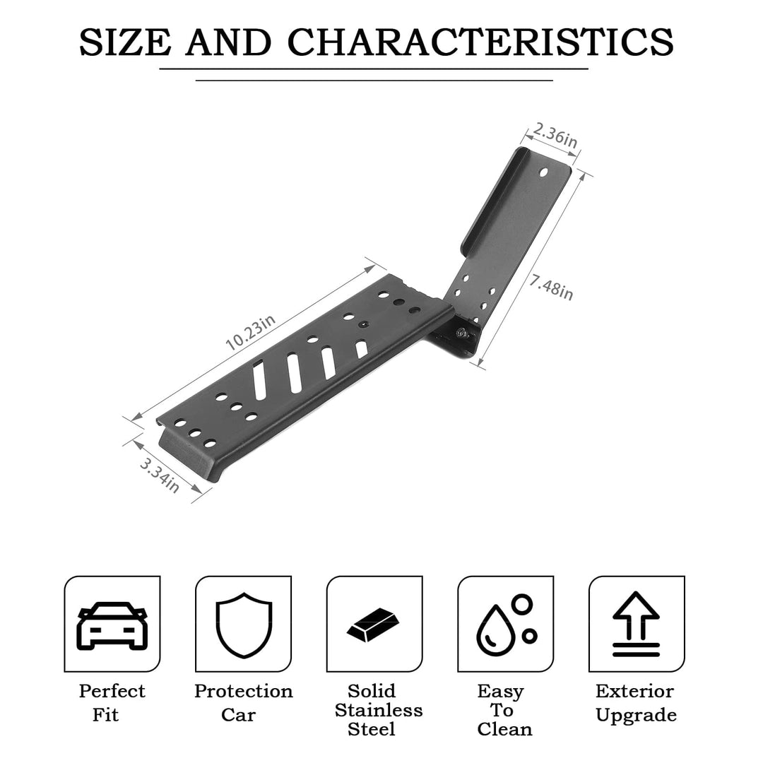 RT-TCZ Dead Pedal Brake Shoes Solid Steel Left Side Foot Rest Kick Panel Accessories for Jeep Wrangler JL Gladiator JT 2018 2019 2020 2021 2022 2023