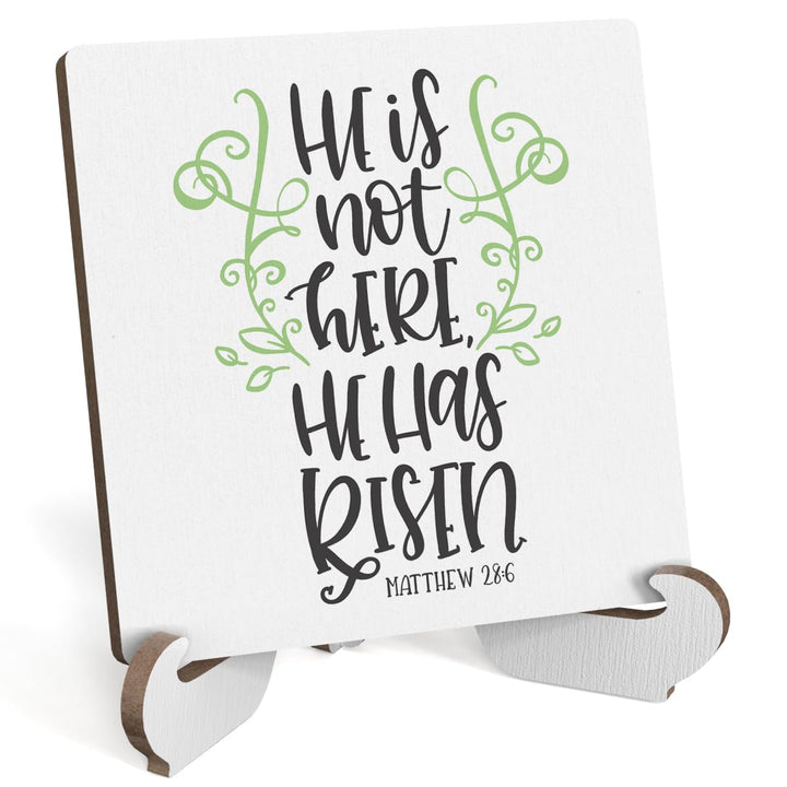 Bible Verse Table Desk Decor Inspirational Rustic Christian Wood Sign Plaque with Wooden Stand, Motivational Religious Positive Vintage Decor for Tabletop Desktop Shelf Shelves Countertop Classroom