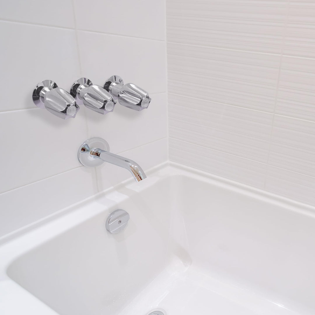 Danco (39619) Bathtub and Shower 3-Handle Remodel/Rebuild Trim Kit for Price Pfister Verve Faucets, Includes 12H-2H, 12H-2C, 12H-18D Stems, Knob Handles in Chrome, Pack of 1