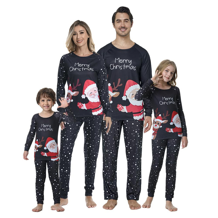 VENTELAN Family Matching Christmas Pajamas Set Holiday Santa Claus Sleepwear Xmas PJS Set for Couples and Kids,3Y Retail $16.00