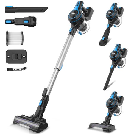 INSE Cordless Vacuum Cleaner  6-in-1 Rechargeable Stick Vacuum with 2200 MAh Battery  20kPa Powerful Lightweight Vacuum Cleaner  up to 45 Mins Runtime