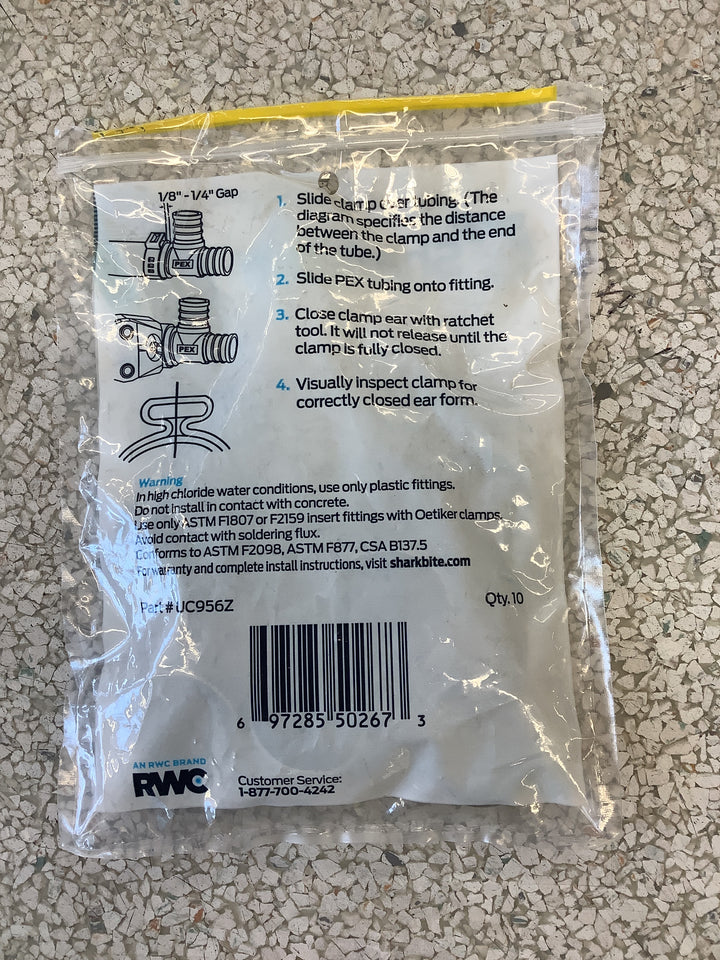 1-IN PEX SS CLAMPS 10-PACK