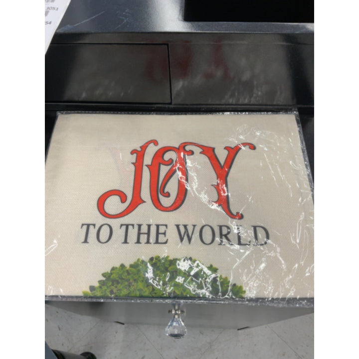 cxwind Christmas Garden Flag Outdoor-Joy to The World and Harper Family Decoration Yard Flag Double-Side Printing Sign for Yard Garden Farmhouse Lawn