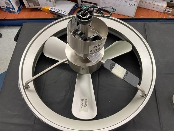 Artika Edwin Fan Led - Modern Ceiling Fan with Ring Light, 3-Blade, Silver Finish Retail $149.99