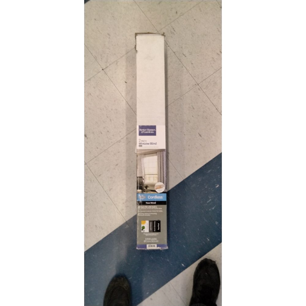 Better Homes & Gardens 2  Cordless Faux Wood Horizontal Blinds  White  32x64