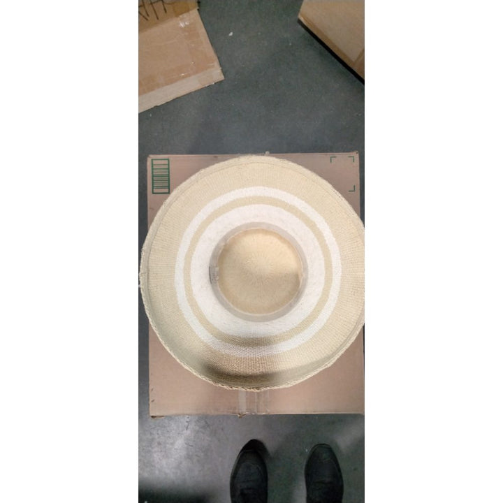 A New Day Striped Floppy Brim Floppy Beach Hat Cream Colored, Small-Medium Retail $18.00