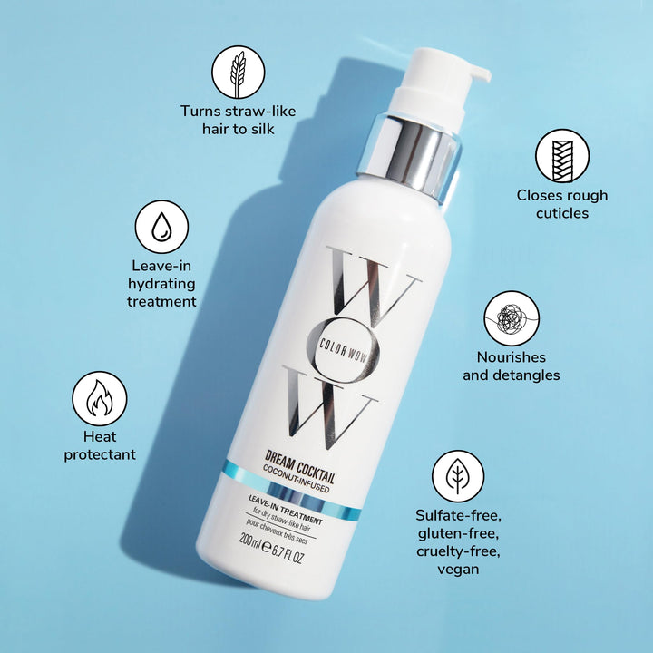 COLOR WOW Dream Cocktail Coconut Infused Leave-in Treatment Ã¢â‚¬â€œ Silky, Supple, Frizz-Free Hair | Blow Dry Boost + Heat Protectant