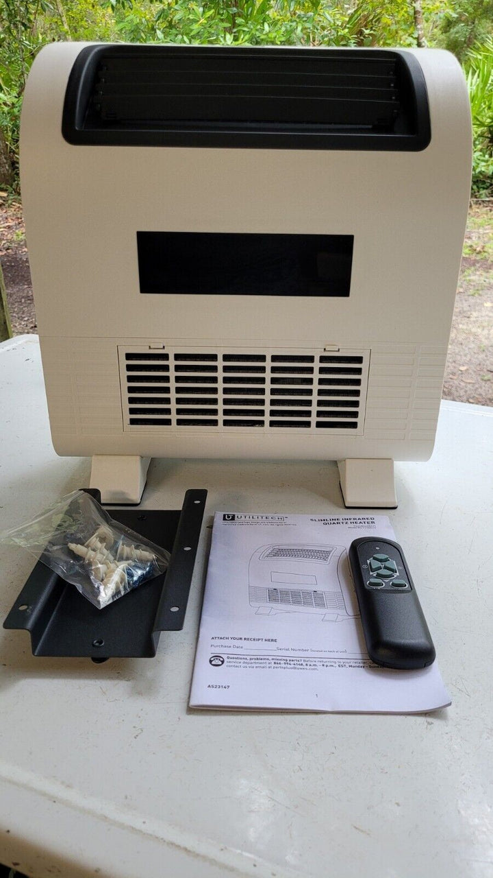 Utilitech Infrared Quartz Heater New Open Box #496-9025 Remote Manual Included