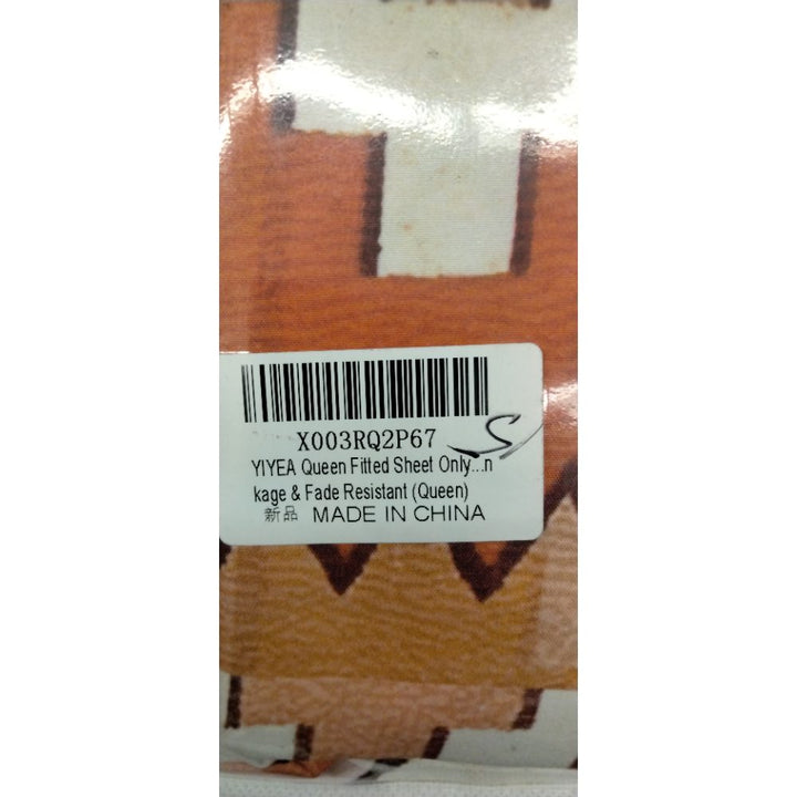 YIYEA Queen Sheets - Geometric - Luxury Double Brushed Microfiber Sheet Set- Lightweight Breathable Cooling Bed Sheets - 16" Deep Pocket, Shrinkage, and Fade Resistant - 4 PC