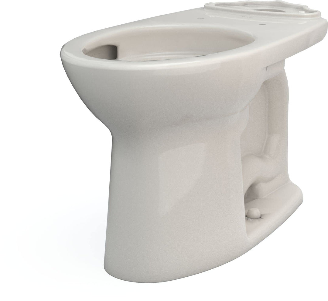 TOTO Drake Elongated Universal Height TORNADO FLUSH Toilet Bowl with CEFIONTECT, Cotton White - C776CEFG#01